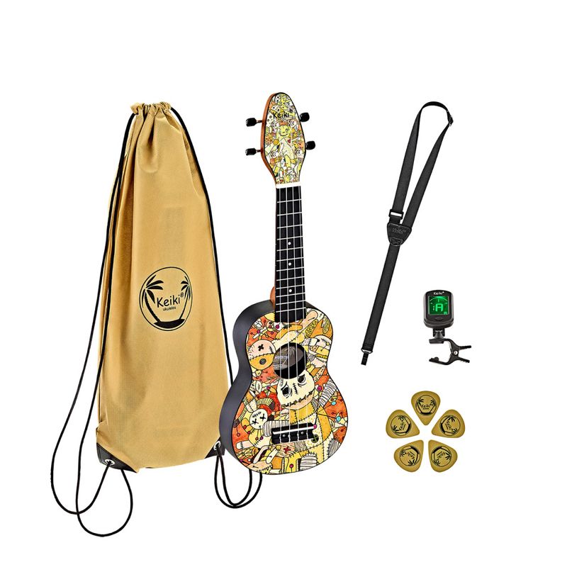 Ortega K2-VP Sopran Ukulele Pakke Voodoo